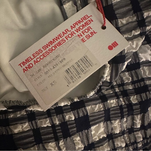 NWT SOLID & STRIPE Juliana One Piece Madras One Piece Blue XS - Picture 8 of 13